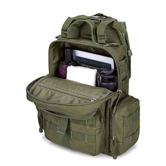 Tactical EDC Sling Bag Backpack with Pistol Holster Military Shoulder Backpack - Picture 6 of 10